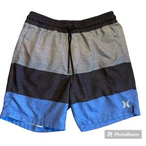 Hurley Volley Boardshorts - Size Medium- Gray and Blue